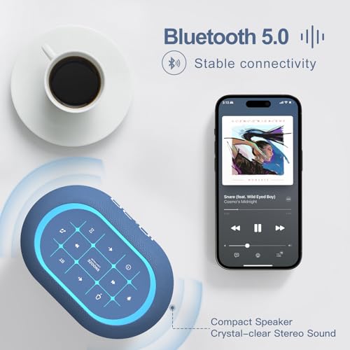 White Noise Sound Machine Alarm Clock with Bluetooth Speaker Q9962