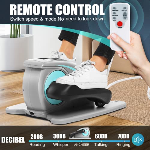 Under Desk Elliptical Machine - Quiet Pedal Exerciser for Seniors, Office & Home N263