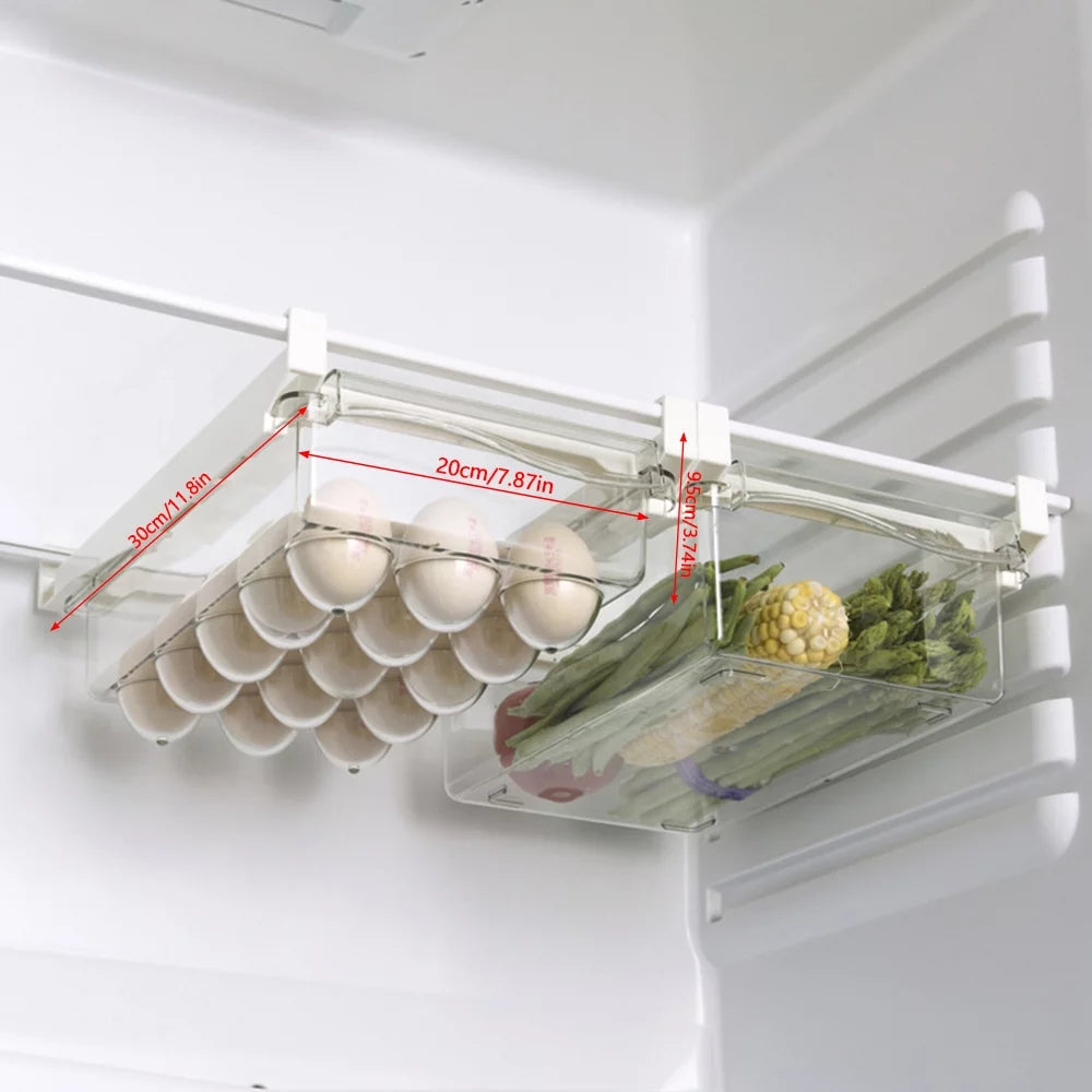 Transparent Egg Drawer with Handle for Refrigerator Storage I725230