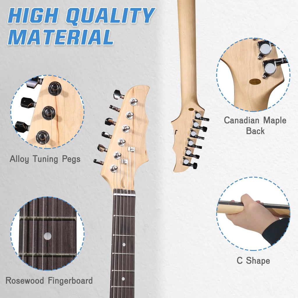39 Inch Electric Guitar Starter Kit with Amplifier and Accessories R33923