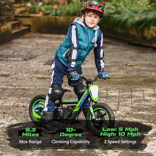 Electric Dirt Bike for Kids Aged 3-6, 170W Motor, 24V Battery, 12IN Tires M30914
