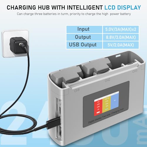 4K Battery and Charging Hub, Intelligent Flight Batteries 2 Pack, 2400mAh A515361
