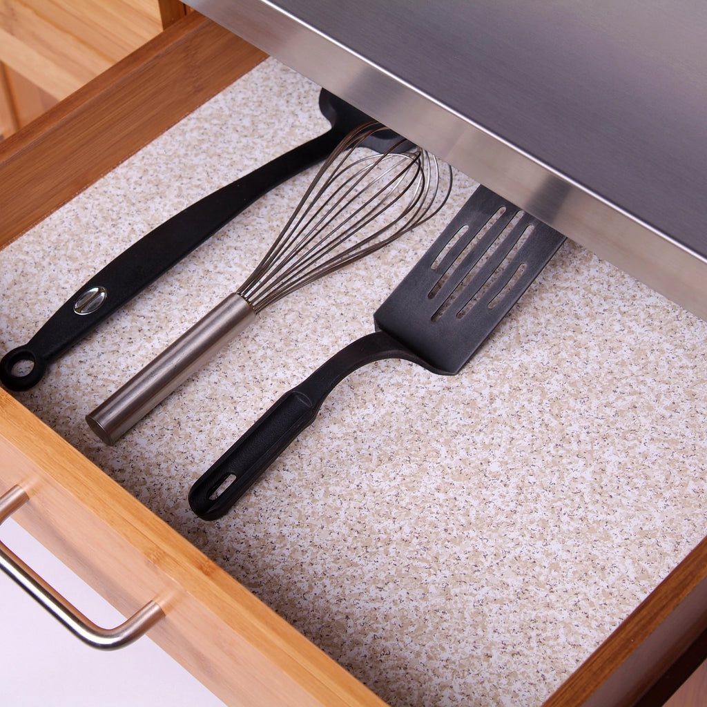 Non-Adhesive Shelf Liner, Beige Granite, 4 Roll Pack V8846