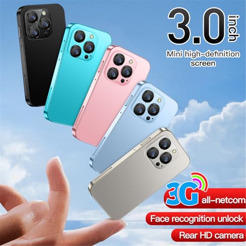 3G Mini Smartphone 3.0 Inch WiFi GPS Quad Core Android 8.1 Palm Phone Slim HD Camera Dual Sim 2GB RAM 16GB Light Blue H59317
