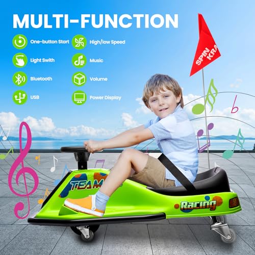 24V Electric Go Kart Drifting Car with 360° Rotation N6384