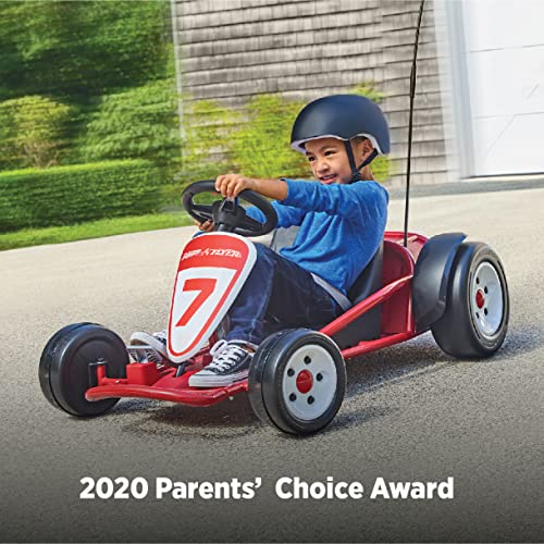 Kids Electric Go-Kart with Adjustable Seat, Rubber Wheels B5495