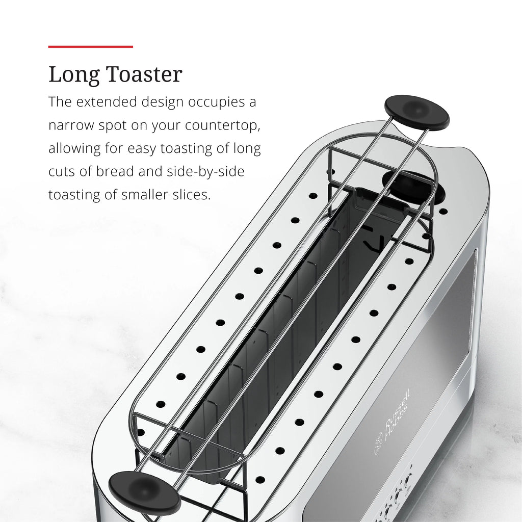2-Slice Glass Accent Toaster, Black & Silver H6234
