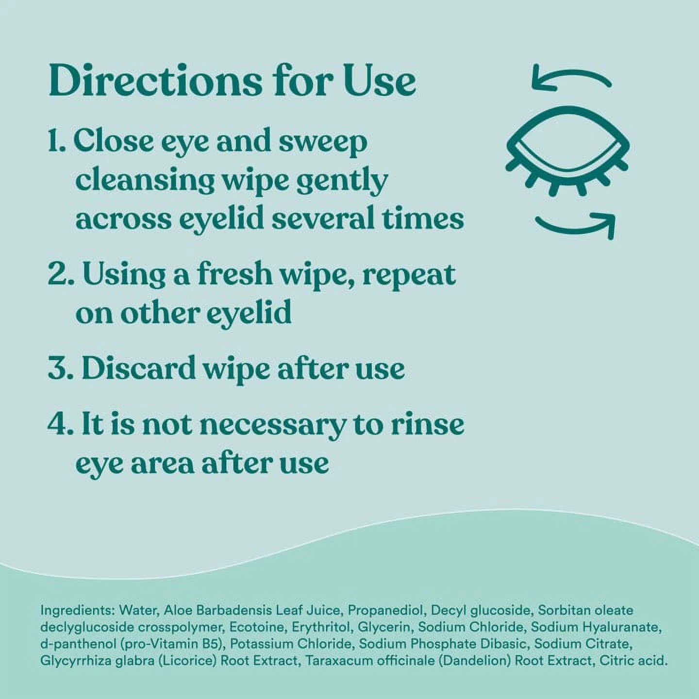 Micellar Eyelid Cleansing Wipes for Irritated and Dry Eyes, Preservative Free, 30 Count Z622