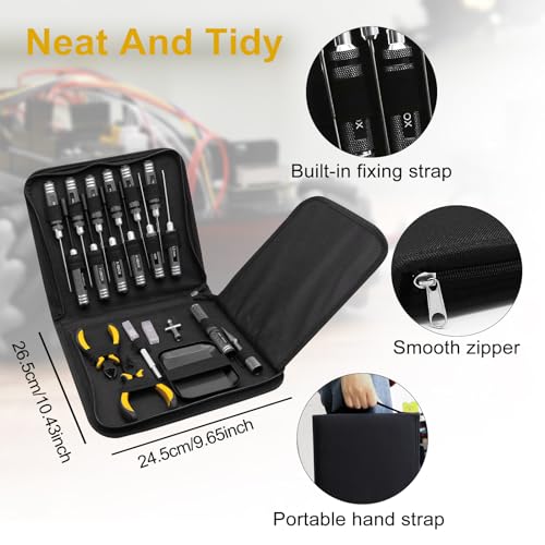 RC Car Tool Kit Hex Screwdriver Set with Pliers Wrench Body Reamer M35204