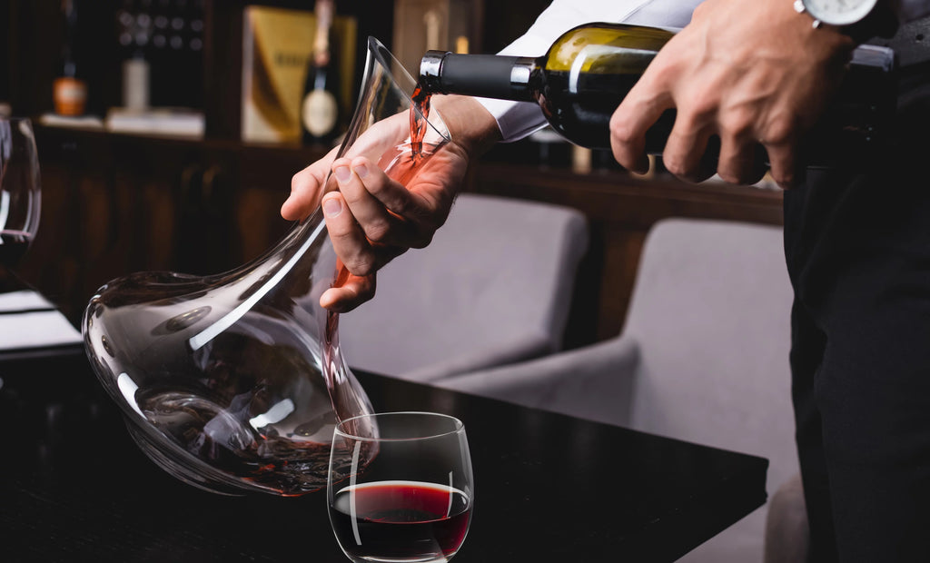 Wine Decanter Carafe Aerator with Stemless Glasses, 5-Piece Set A450