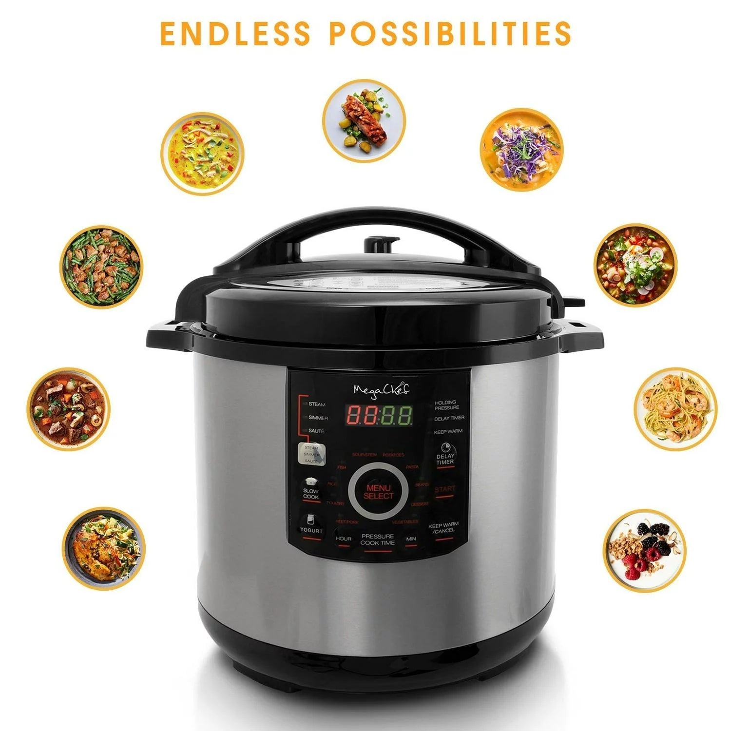 Digital Pressure Cooker with Lid, 12 Quart Capacity F67602