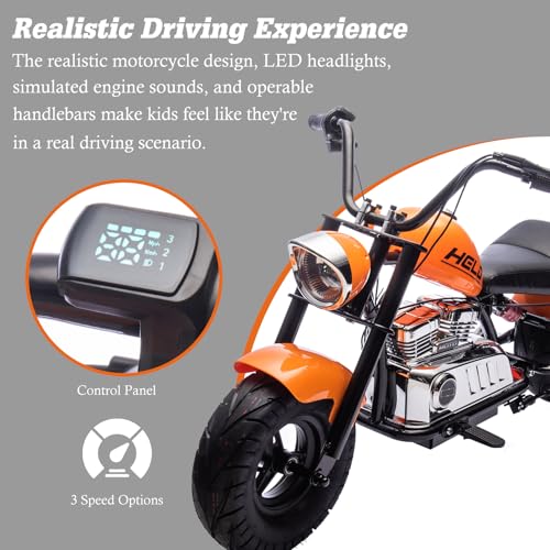 Electric Dirt Bike for Kids 14+, 360W Motor, 15.5 MPH, Gray D8115