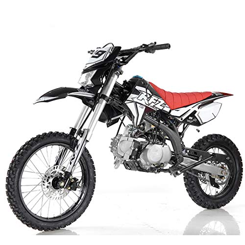 125cc Gas Dirt Pitbike with Headlight, Black X589006