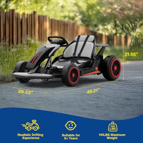 24V Electric Go Kart for Big Kids with 5-Point Safety Belt L11939