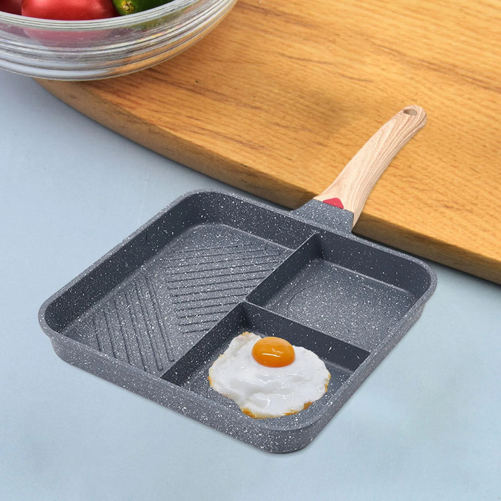3 Section Nonstick Breakfast Frying Pan O682319