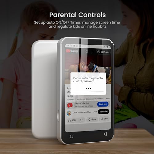 80GB Kids MP3 Player with Bluetooth, Parental Controls, WiFi, 4" Screen (Pink) C6683