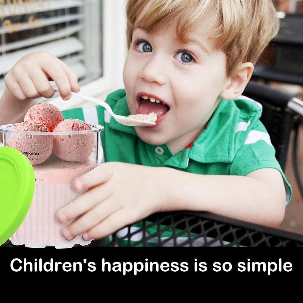 24 oz Ice Cream Maker Pints, BPA-Free, Dishwasher Safe N843893