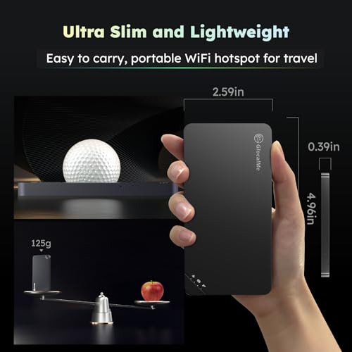 4G LTE Mobile Hotspot, Portable WiFi for Travel in 200+ Countries, No SIM Card Needed, 10 Devices, 1GB Data 90 Days U937500