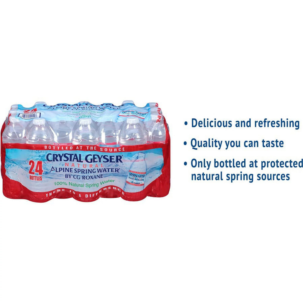 Natural Alpine Spring Water, 16.9 oz Bottle, 24 Pack X458