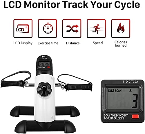 Under Desk Bike Pedal Exerciser with LCD Display A386994