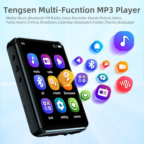 Portable MP3 Player with Bluetooth, Touch Screen, FM Radio, SD Card Slot B4949