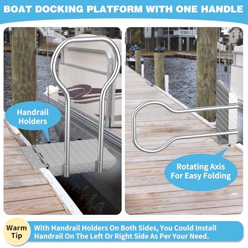 Foldable Dock Boarding Platform with Handrail H7785