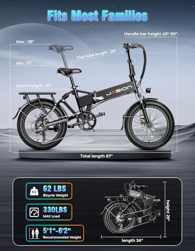Folding Electric Bike for Adults, 1200W Peak Motor, 28MPH Max Speed, 48V 10AH Removable Battery, 20" Fat Tire M840673