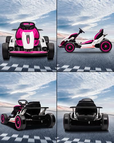 24V Electric Drift Go Kart for Kids 6-12, 2 Speed, Max Load 110lbs G207