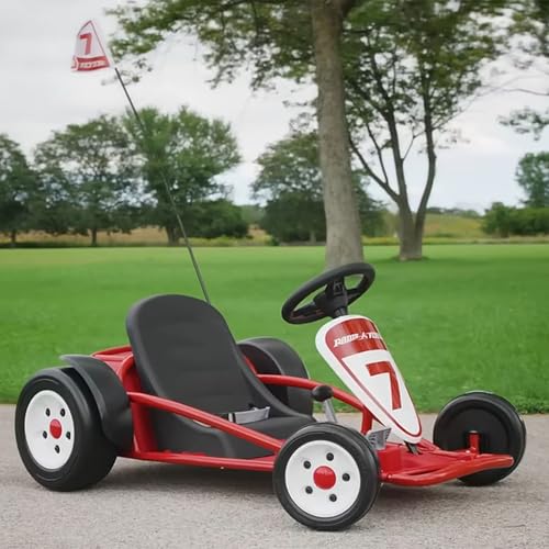 Kids Electric Go-Kart with Adjustable Seat, Rubber Wheels B5495