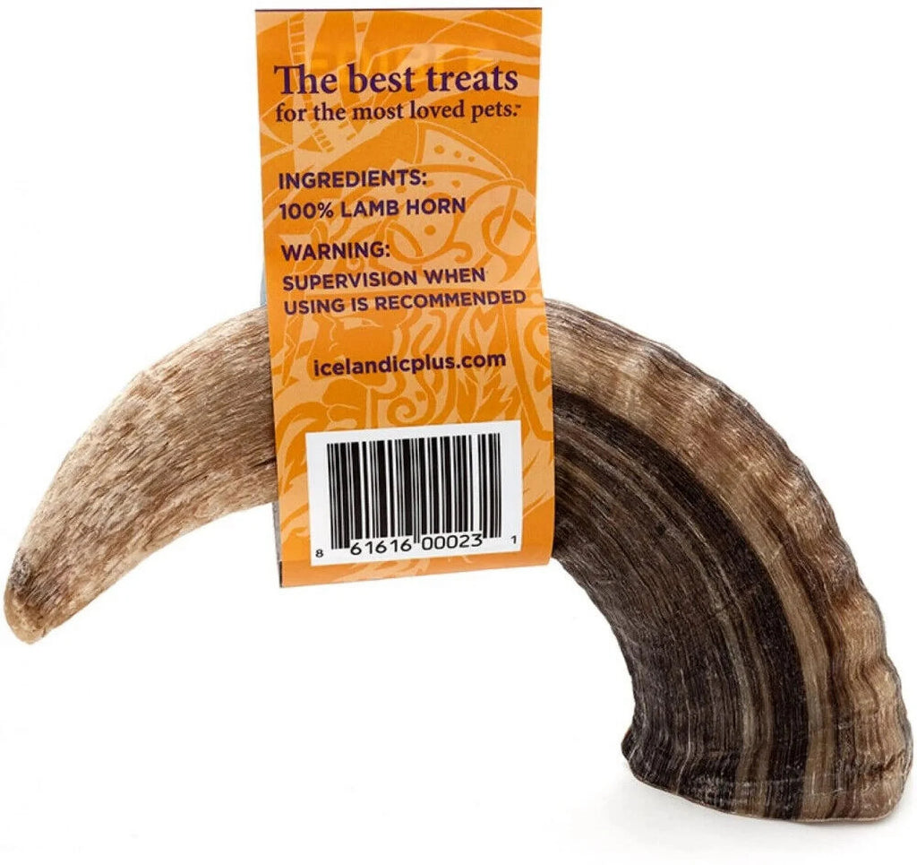 Lamb Horn Dog Chew, Assorted Sizes B91330