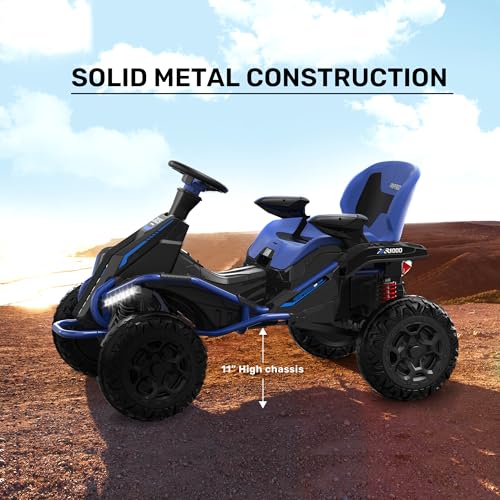 24V 4x4 Ride On Toy for Big Kids, 4x200W Motors, 5MPH, Parent Remote, Wide Adjustable Seat, Green L494349