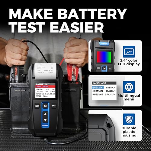 Car Battery Tester 12V 24V 100-2000CCA with Printer Y343474