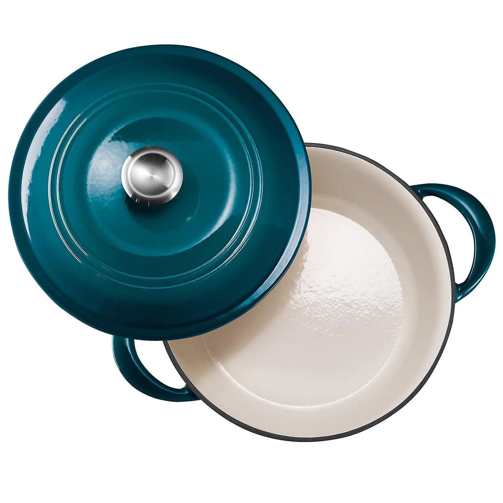 Enameled Cast Iron 7-Qt Covered Round Dutch Oven W972