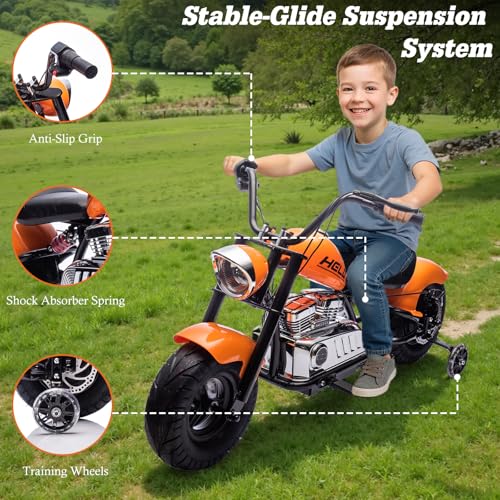 Electric Dirt Bike for Kids 14+, 360W Motor, 15.5 MPH, Gray D8115