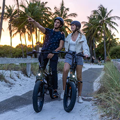 Folding Electric Bike for Adults, 1200W Peak Motor, 28MPH Max Speed, 48V 10AH Removable Battery, 20" Fat Tire M840673