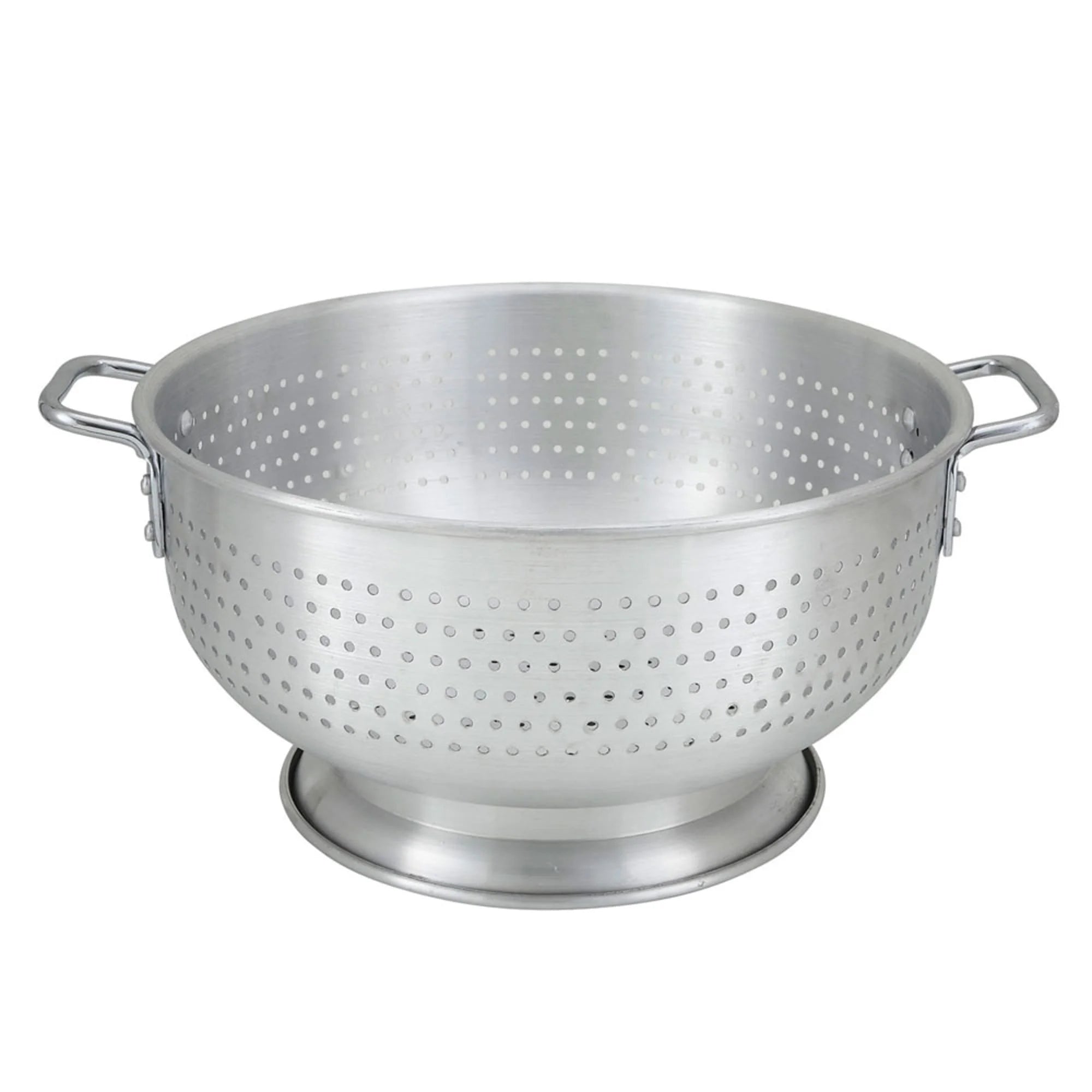 Winco ALO-8BH 8 qt Colander w\\/ 12" Bowl Diameter, Aluminum-Each