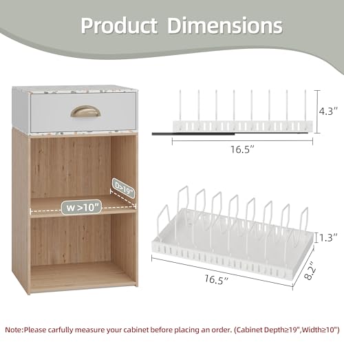 Pots and Pans Organizer Under Cabinet with 8 Dividers P864681