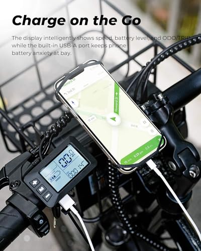 Folding Electric Bike for Adults 500W with Full Suspension, 7-Speed, 26" D95919