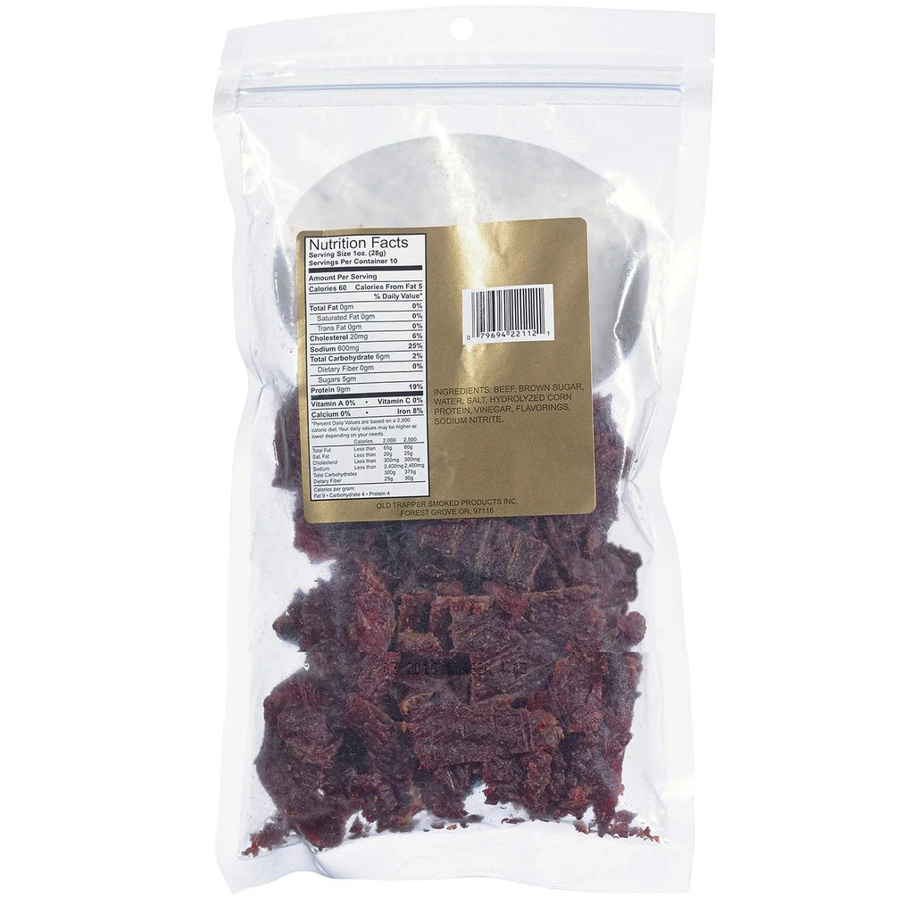 Beef Jerky, Traditional Style Wood Smoked, 10 oz. Bag Y371911