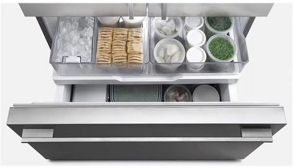 36 Inch Freestanding Counter Depth French Door Refrigerator in Stainless Steel J396