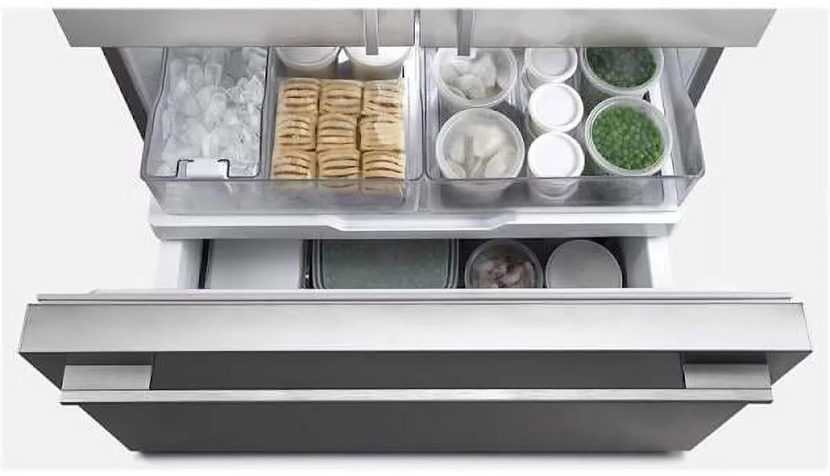 36 Inch Freestanding Counter Depth French Door Refrigerator in Stainless Steel J396
