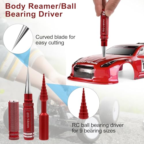 RC Car Tool Kit Hex Screwdriver Set with Pliers Wrench Body Reamer M35204