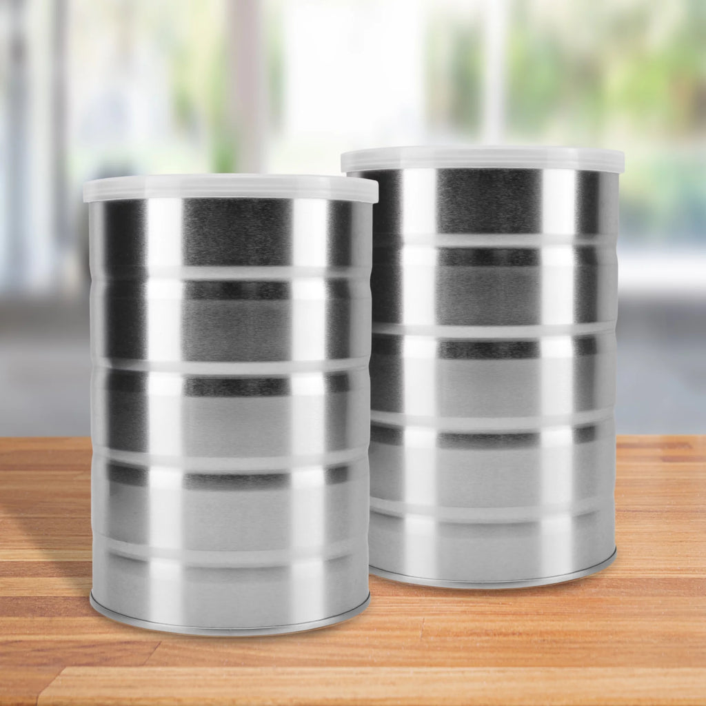 Metal Coffee Cans for Kitchen Storage and Crafts (4-Pack) Y155