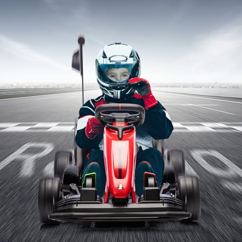 24V Electric Drift Kart for Kids with Adjustable Seat and 8.5MPH Speed Z339