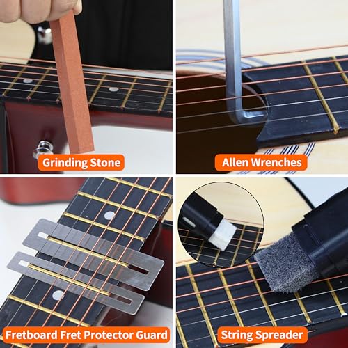 Guitar Tool Kit with Capo, Strings, Picks, Bridge Pins and Gauge J633