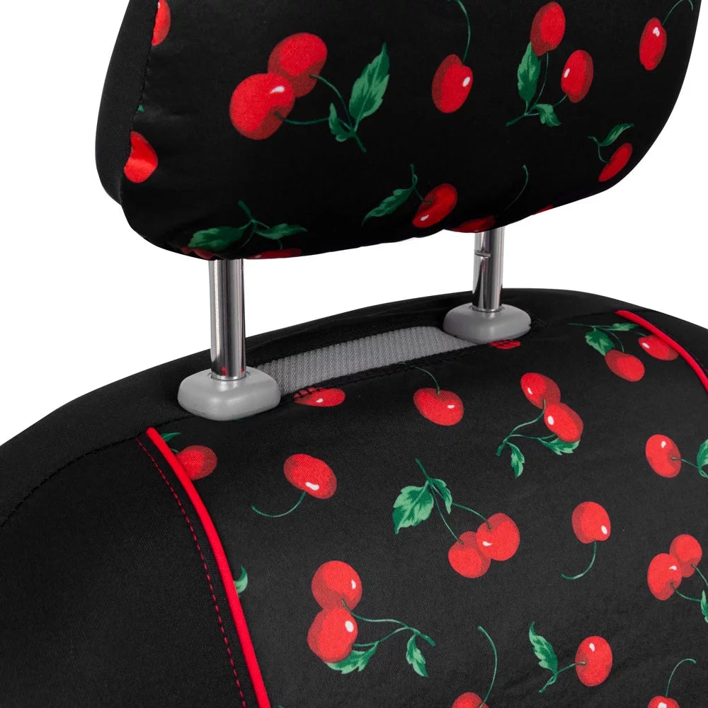 Cheeky Cherry Theme Car Seat Covers, Universal Fit, 2 Sets K610