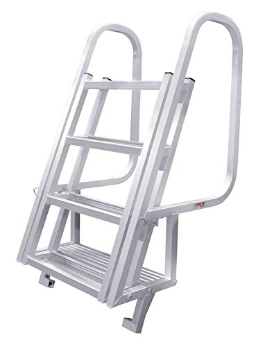 Deluxe Flip-Up Dock Ladder with Welded Step Assembly - 4-Step S78080
