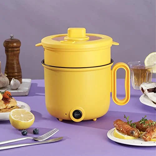 Electric Cooking Pot 1.5L with Clear Lid, Yellow F1734