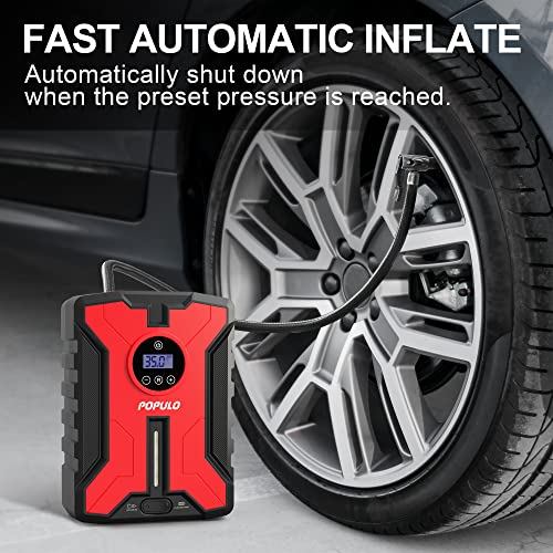 Cordless Tire Inflator Portable Air Compressor with Digital Pressure Gauge J648
