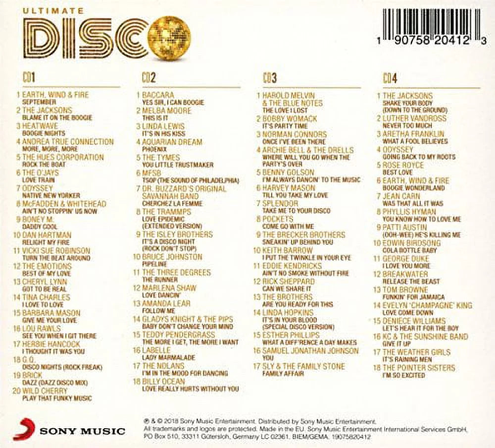Ultimate Disco Electronica CD Y51938